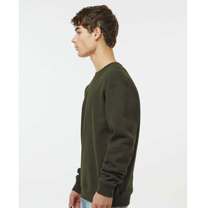 Sweat-shirt uni à manches longues et à col rond pour hommes, grand et chaud, mode décontractée, hiver - Product Image 5