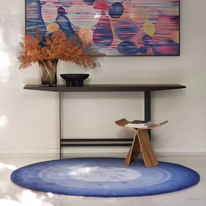 Tùy Chỉnh Thiết Kế Hiện Đại Lớn Vòng Thảm Trang Trí Nội Thất Polyester Máy Tufted Không Trượt Có Thể Giặt Cạnh Giường Ngủ Khu Vực Thảm Teppich Phòng Ngủ - Product Image 2