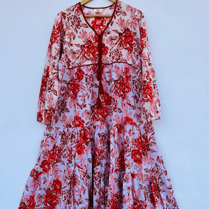 Best Quality Handmade Cotton <b>Short</b> <b>Kaftan</b> for Women Luxury Print Casual Dresses Button Decoration 6XL Available Bulk Price India - Product Image 1