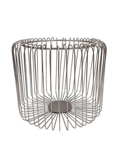 Panier grillagé en métal Forme ronde Noir Couleur Plaqué Antique Finition Design moderne Forme de fleur Fait à la main - Product Image 5