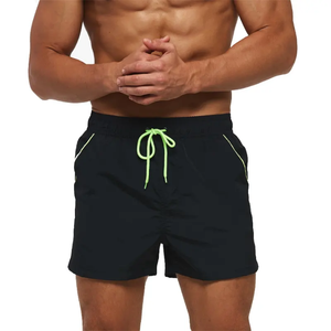 Pantalones cortos transpirables con cordón en la cintura para hombre, pantalones cortos deportivos para gimnasio, entrenamiento, pantalones cortos de secado rápido para hombre - Product Image 5