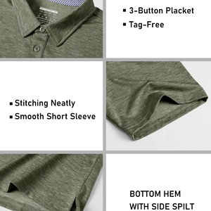 OEM Golf Polo Shirt Haute Qualité Chemise D'affaires Casual Wear Solid Color Summer Breathable Men's Polo Shirt For Men - Product Image 4