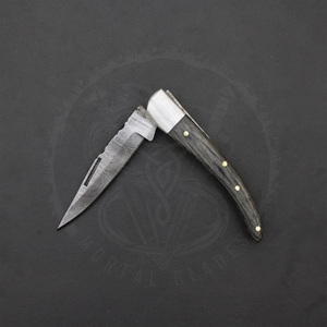 มีดทำสวนเหล็กดามัสกัส ออกแบบโดยผู้ผลิตโดยตรง มีดปลูกต้นไม้ มีดตัดแต่งกิ่ง มีดพับพกพา - Product Image 2