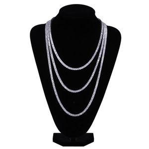 สร้อยคอฮิปฮอปแบบเทนนิสขนาด 3.5 มม. ขายดีอันดับต้นๆ ทำจากเงินแท้ 925 ประดับเพชรทรงปรินเซสคัทที่เพาะเลี้ยงในห้องปฏิบัติการ สร้อยคอผู้ชายชุบเงิน IGI - Product Image 6