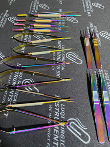 Juego de Microinstrumentos Ultrafinos Multicolores Luqis Enterprises, 14 Piezas, Kit de Microcirugía de Acero Inoxidable Alemán, Caja de Acero - Product Image 4