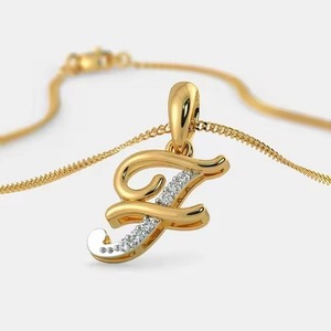 Colgante de letra de plata esterlina 925 DE LA A LA Z, chapado en oro de 14K/18K, boda, cumpleaños, fiesta, aniversario, elegancia personalizada especial - Product Image 1