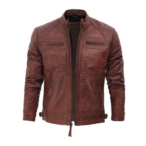 High Quality <b>Men's</b> Winter Fashion Leather <b>Jackets</b> Breathable Motorbike Customized Color Logo OEM Service Anti-Bacterial Low MOQ - Product Image 3