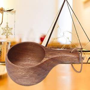 Taza de Camping Kuksa de Madera Ecológica para Supervivencia y Bebidas al Aire Libre, Taza de Camping de Madera Natural Premium, Duradera y Asequible - Product Image 5