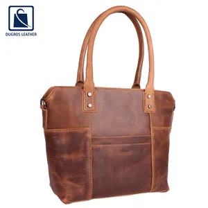 Indian Manufacturer of Elegant Design Luxury Pattern Stylish Look Wholesale Women Genuine Leather Satchel Bag