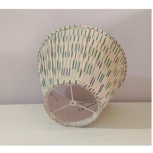 Style Vintage Rayé Tissu À Volants Lumière Abat-Jour Table Lampadaire Bloc Imprimer Ikat Coton Tissu Conception Prix Raisonnable Décor - Product Image 1