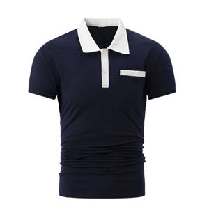 Polos de hombre de precio al por mayor de alta calidad 100% algodón diseño personalizado estampado suave transpirable corto bordado polos - Product Image 3