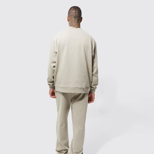 Meilleur Design Hommes Confortable Doux À Manches Longues Sweatshirts Durable Extérieur Basics Coton Mélangé Automne Uni Teint - Product Image 4