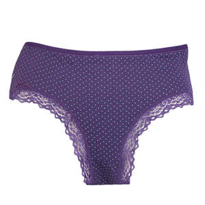กางเกงในสตรีแบบเรียบ - สีม่วง - Product Image 1