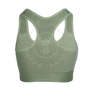 Soutien-gorge de sport respirant à maintien élevé pour femmes grandes tailles avec logo frontal, confortable et facile à porter, en stock - Product Image 2