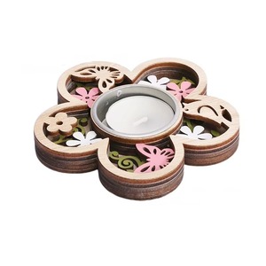 Bougeoir en bois à six colonnes, idéal pour la décoration intérieure, centre de table et éclairage festif, fabriqué à la main en Inde - Product Image 3