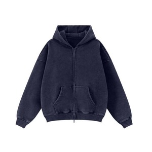 Sweats à capuche zippés respirants de haute qualité pour hommes avec logo personnalisé et design avec sweats à capuche unis zippés de haute qualité, 2026 - Product Image 5
