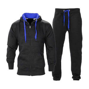 ชุดวอร์มแขนยาวผ้าฟลีซสำหรับผู้ชายชุดวอร์มมีซิปและกางเกงวิ่งจ๊อกกิ้งสวมใส่สบายมีสายขนาดใหญ่พิเศษ - Product Image 1