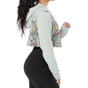 Haut à capuche pour femme en matière douce de haute qualité, sublimation, manches longues, respirant, durable, best-seller - Product Image 3