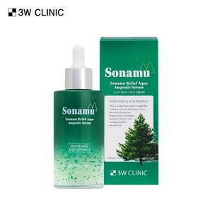 Suero en Ampolla 3W Clinic Pine Relief Aqua 100ml, Líquido Blanqueador Facial, Hidratante y Reafirmante, Uso Doméstico, con Glicolato y Glicerina - Product Image 1