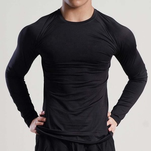 Men's Reversible Compression Breathable Four-Way Stretch Summer Workout Sports Printed Blank Gym Fitness Training Skinny T-Shirt - Product Image 2
