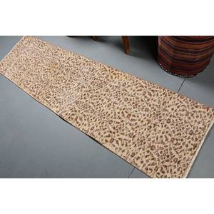 พรมขนสัตว์ทรงเรขาคณิตสไตล์วินเทจแบบ2 x 7.2ft สีเบจสีน้ำตาลอ่อนสำหรับทางเข้าแบบสี่เหลี่ยมผืนผ้าเย็บปะติดทำจากยางลายฤดูร้อน - Product Image 4