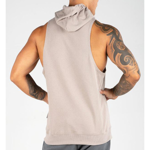 Sweat à capuche sans manches d'entraînement sweat à capuche de gymnastique léger et respirant pour Fitness hommes musculation entraînement sweats à capuche sans manches - Product Image 3