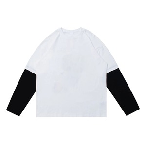 Camiseta lisa de doble manga | Tejido rico en algodón | Teñido reactivo | Suave transpirable resistente a las arrugas y perfecto para el uso diario - Product Image 3