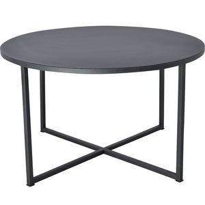 Table basse de luxe en aluminium et fer finition noire mate pour salon et chambre bonne qualité - Product Image 1