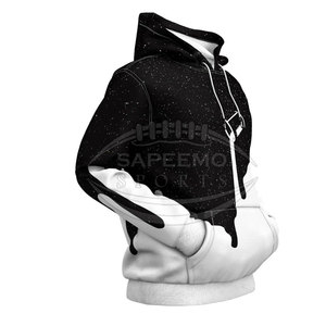 Sweat à capuche en polaire graphique pour homme avec imprimé moderne élégant pour un style décontracté et tendance, polyester/coton, écologique - Product Image 3