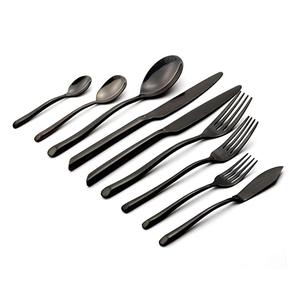 ชุดช้อนส้อมมีดสำหรับงานแต่งงาน,ชุดเครื่องใช้บนโต๊ะอาหารมือจับสีขาวใสชุดช้อนส้อมขัดกระจกสแตนเลส - Product Image 5