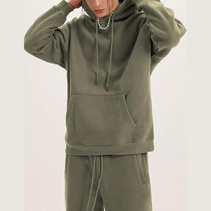 Chándal holgado acampanado liso de gran tamaño con logotipo personalizado OEM para hombre, ropa de calle, estilo veraniego bordado de algodón - Product Image 5