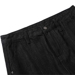 กางเกงยีนส์คุณภาพสูงสำหรับทุกเพศ, เสื้อผ้าแนวสตรีทย้อนยุคทรงหลวมสไตล์ลำลอง - Product Image 5