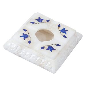 Marble Cigarette Desktop Smoking Cenicero para Home Office Hecho a mano para hombres para interiores y exteriores (Blanco, - Product Image 2
