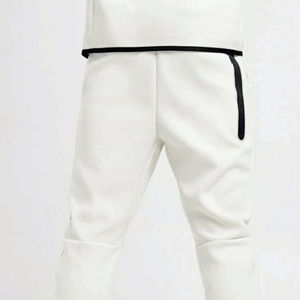 Haute qualité OEM Design 69% Coton 31% Polyester Blanc Hommes Tech Polaire Survêtements Full Zip Hoodie Joggers Pantalons De Survêtement Survêtements - Product Image 6