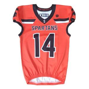 Uniforme de football américain personnalisé, design respirant avec sublimation en sergé et techniques de sérigraphie, ensembles stylés - Product Image 2