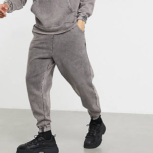 Pantalon de survêtement personnalisé pour homme en dentelle 100 % coton, style vintage, épais, délavé à l'acide, décontracté, Oxford, écologique, respirant, séchage rapide - Product Image 4