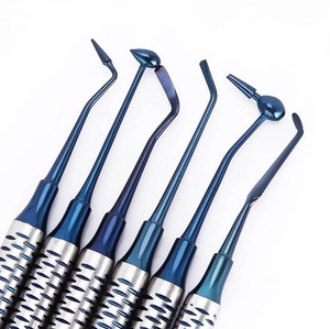 6 uds instrumentos de relleno de resina compuesta Dental espátula cabeza chapada en titanio relleno mango grueso juego de restauración conjunto de herramientas dentales - Product Image 3