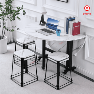 Bàn ăn gấp với ghế ẩn và Bánh xe thiết kế nhỏ gọn hiện đại cho ngôi nhà đô thị tuyệt vời cho căn hộ Studio - Product Image 5