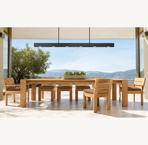 Luxury Waterproof <strong>Teak</strong> Chair Set with Elegant <strong>Tables</strong> for <strong>Dining</strong> in Outdoor Spaces-for Terrace Garden Courtyard or Hotel - Product Image 4