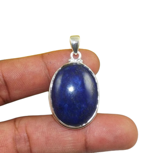 Offre Spéciale cadeau pendentif cadeau pour l'amour Lapis Lazuli collier de pierres précieuses pendentif en argent sterling 925 avec pendentif estampillé bijoux - Product Image 1