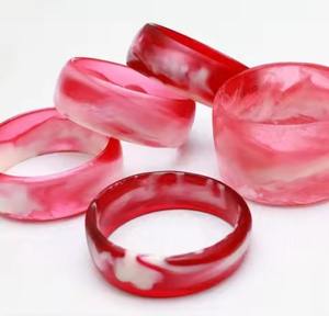 Colorful artisan resin <b>napkin</b> <b>rings</b> for boho style table arrangements and handcrafted celebration dinner setups - Product Image 6