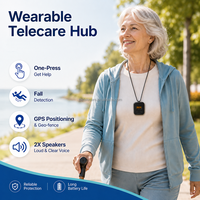 Montre GPS d'urgence 4G SOS pour la sécurité des seniors à domicile et en maison de retraite - Deux haut-parleurs pour une communication claire et forte
