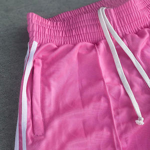 Custom Embroidery Logo Webbing Trimmed Wide Leg Design <b>Track</b> <b>Pants</b> Oversized <b>Nylon</b> Men Sweatpants - Product Image 3