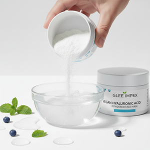 Masque facial en poudre d'acide hyaluronique végétalien, format voyage, hydratation intense et repulpant, tous types de peau, qualité cosmétique, prêt pour l'étiquetage privé - Product Image 4