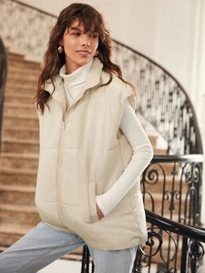 Chaleco de invierno para mujer, chaleco acolchado de burbujas, chaleco de mujer de la mejor calidad, abrigo con logotipo personalizado, chaleco acolchado de burbujas sin mangas - Product Image 3