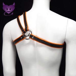Bold <b>Bulldog</b> <b>Harness</b> for Men Versatile Leather Chest With Detachable Chains Premium Quality Statement Piece MHS-0031E - Product Image 2