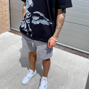 Short cargo pour hommes, vêtements d'été décontractés avec plusieurs poches, cordon de serrage à la taille, coupe confortable et approvisionnement en vrac personnalisé OEM - Product Image 6