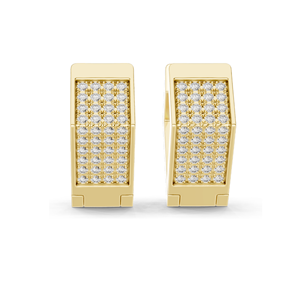 Boucles d'oreilles en diamant de laboratoire 0,4 CT, clarté VVS-VS, couleur EF, or 18 carats, 14 carats, 10 carats et argent 925, or rose, or jaune, or blanc - Product Image 1