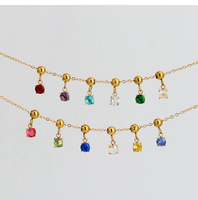 Vente en gros de luxe en acier inoxydable plaqué or bijoux à bricoler soi-même accessoires pendentifs breloques pierre de naissance pour la fabrication de bracelets et de colliers