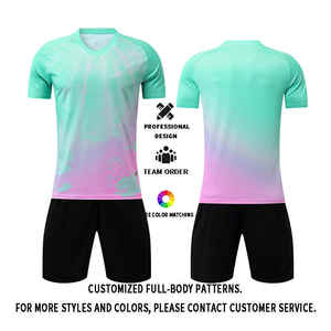 Offre Spéciale 2025 à manches courtes hommes Football maillot ensemble personnalisé Sport maillot ensemble gratuit maquette Football uniforme - Product Image 4